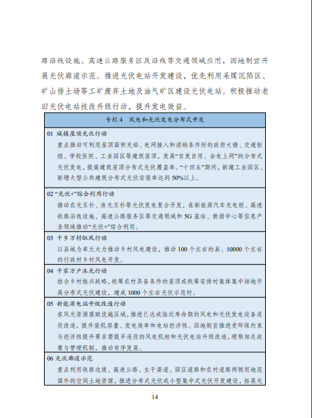 發(fā)改委、能源局等九部委聯(lián)合印發(fā)發(fā)布“十四五”可再生能源規(guī)劃！