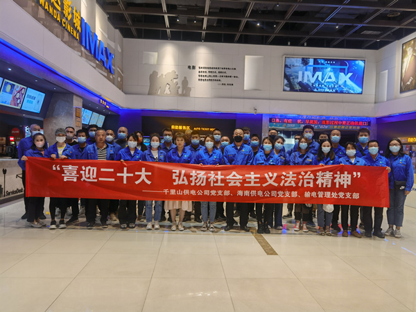 烏海供電公司多家黨支部聯(lián)合開(kāi)展“喜迎二十大，弘揚(yáng)社會(huì)主義法治精神”主題觀影活動(dòng)