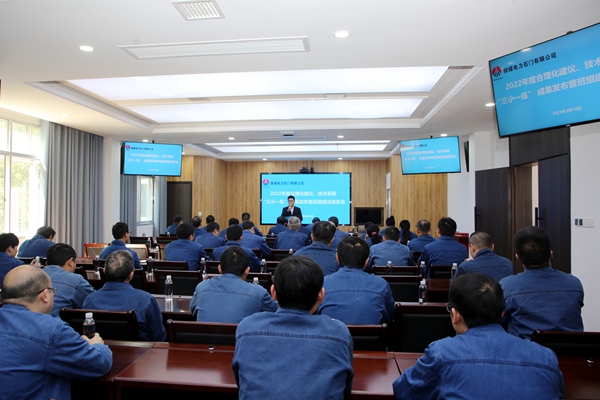 陜煤石電公司召開2022年合理化建議、技術(shù)成果發(fā)布會暨班組建設(shè)表彰會