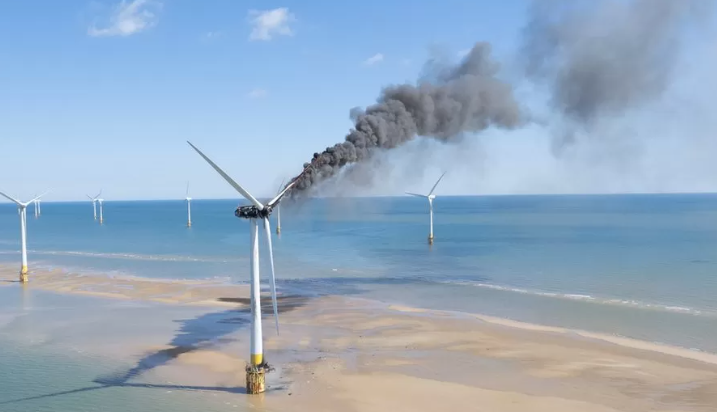 風(fēng)機起火！這座海上風(fēng)電場暫停運營