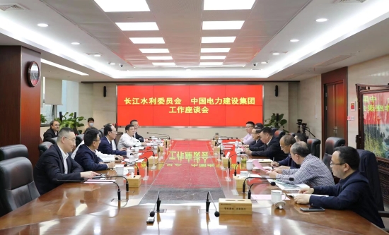 中國電建黨委書記、董事長丁焰章與長江水利委員會黨組書記、主任劉冬順會談