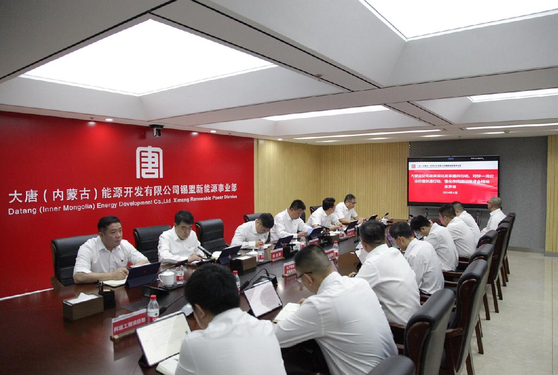 大唐錫盟新能源事業(yè)部召開內(nèi)蒙古公司改革深化提升行動、對標一流企業(yè)價值創(chuàng)造行動、強化作風建設(shè)會議精神宣貫會