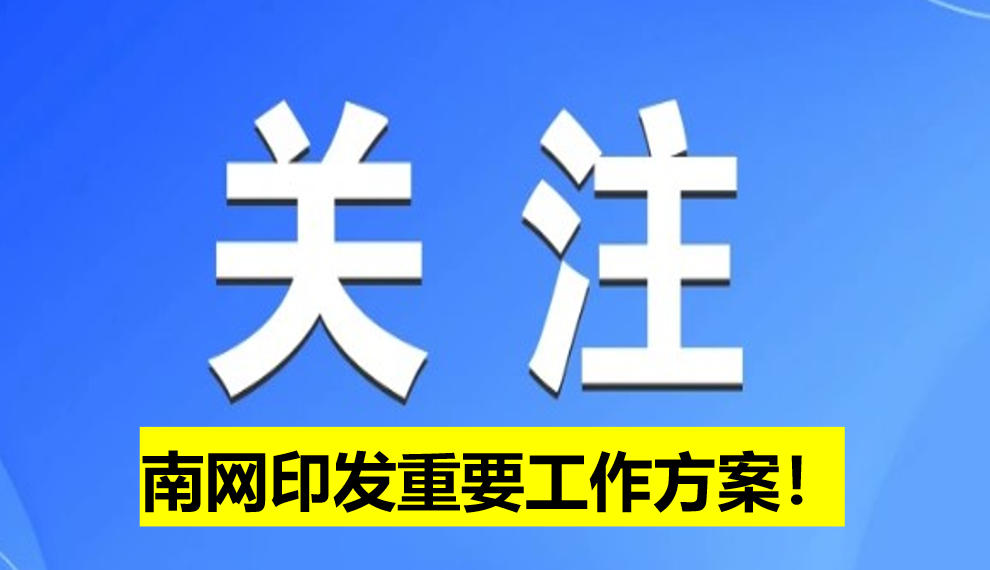 南網(wǎng)印發(fā)重要工作方案！